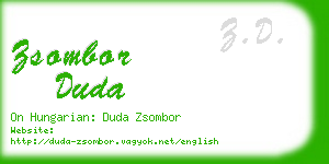 zsombor duda business card